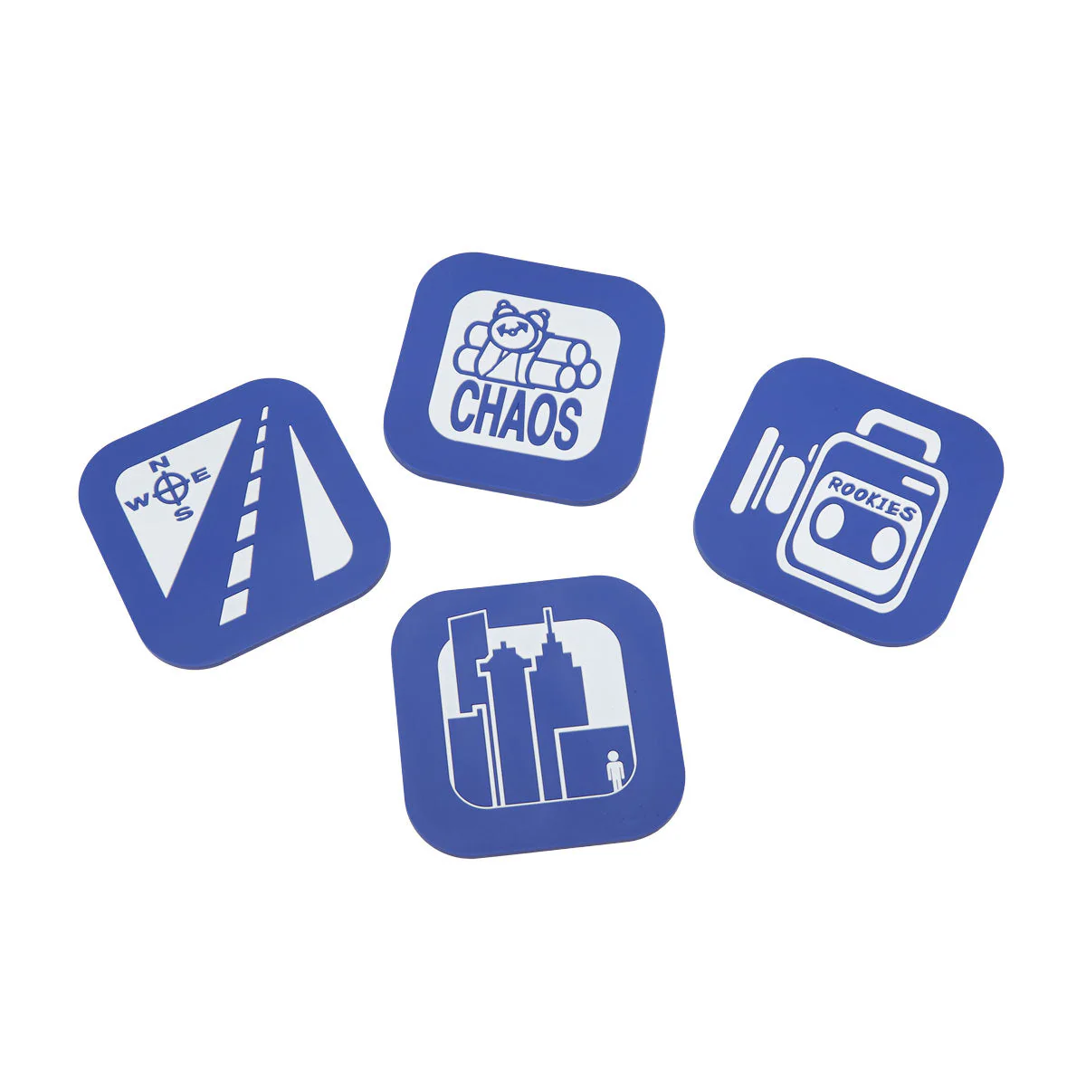 411VM Icon 4 Pack Of Coasters - Blue