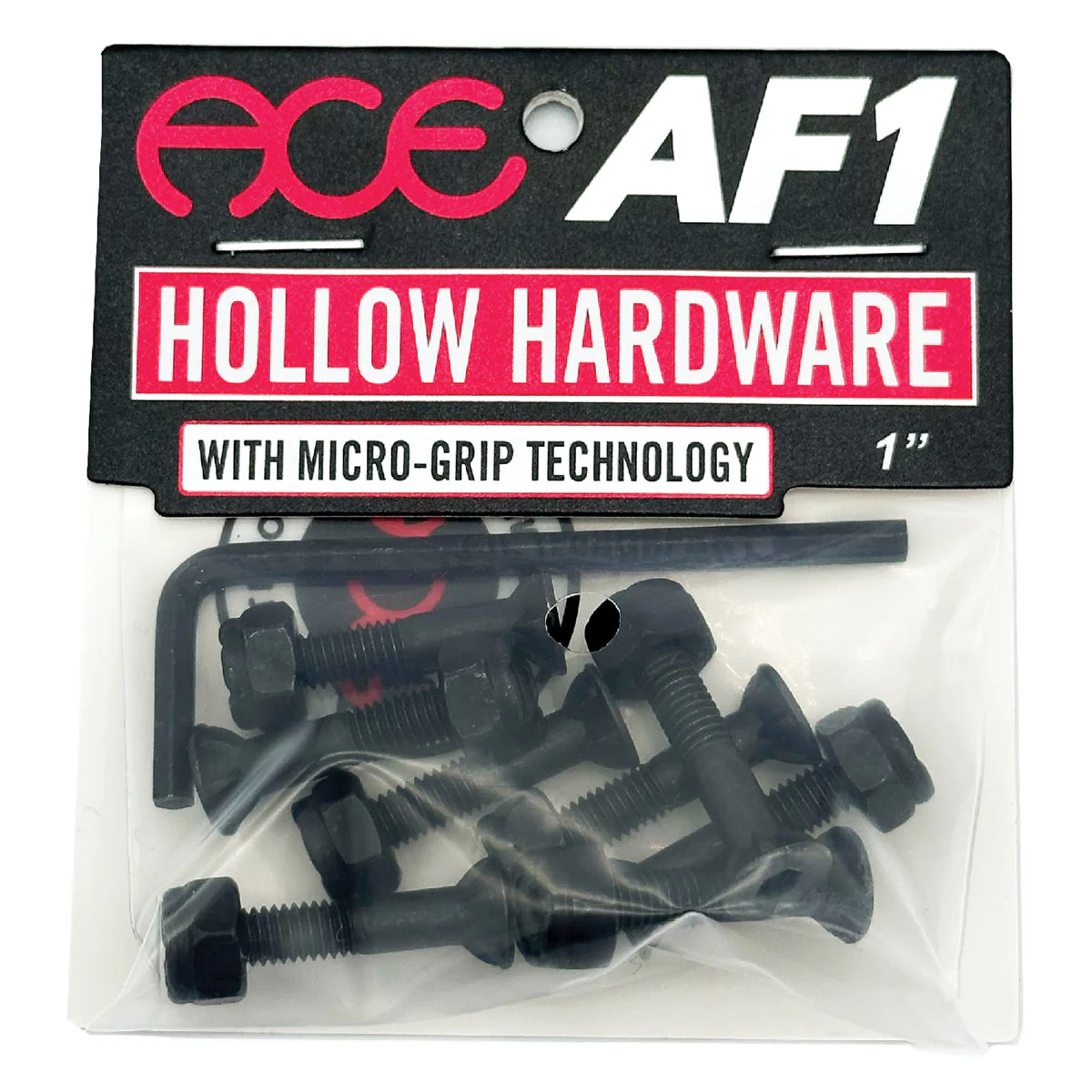 Ace AF1 Hollow Bolts W/ Grippers Allen Hardware - 1"