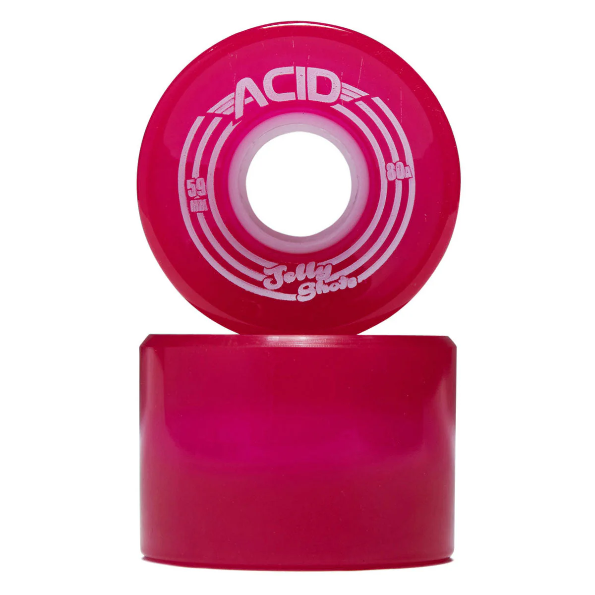 Acid Jelly Shots 80a Skateboard Wheels - Fuchsia - 59mm - Image 2