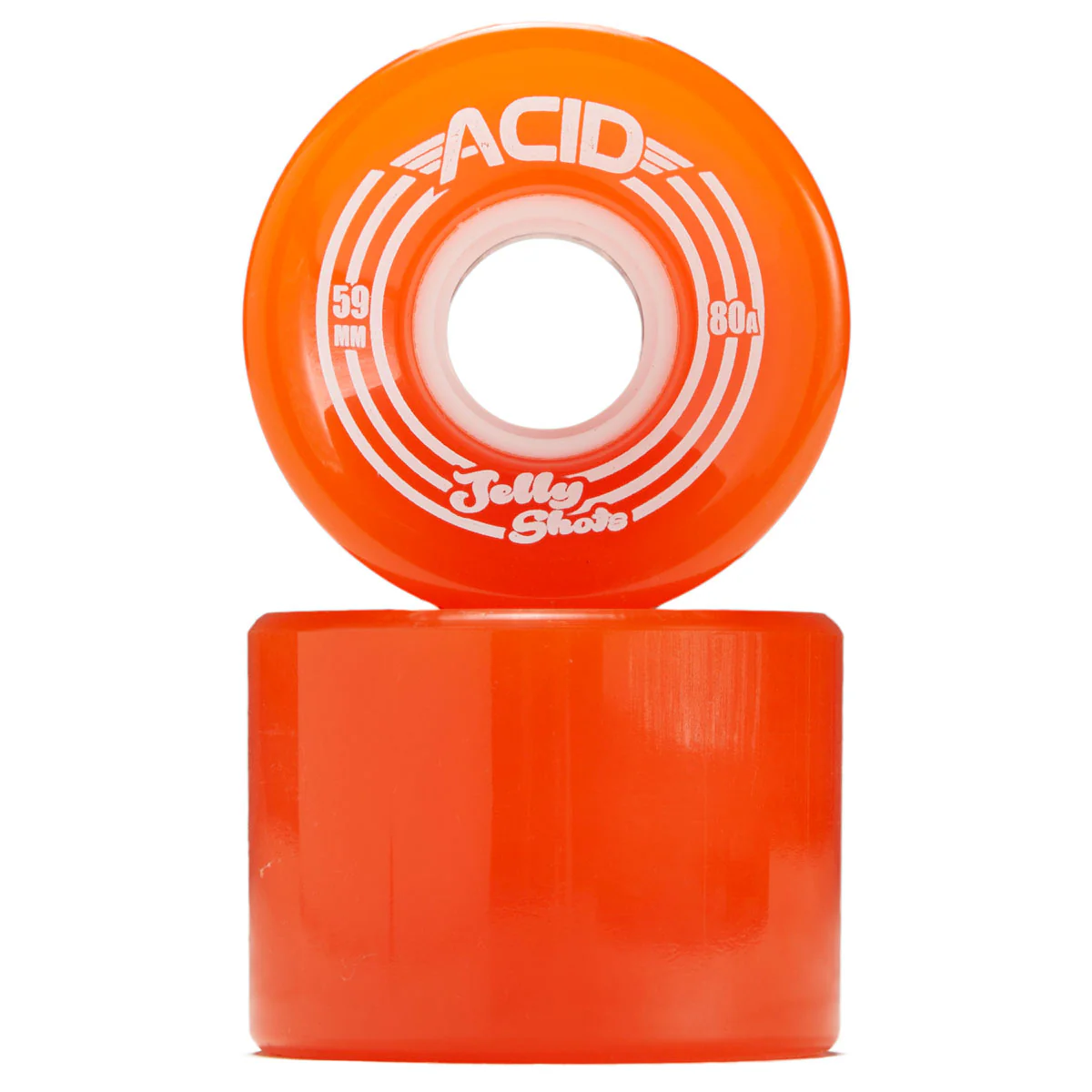 Acid Jelly Shots 80a Skateboard Wheels - Orange - 59mm - Image 2
