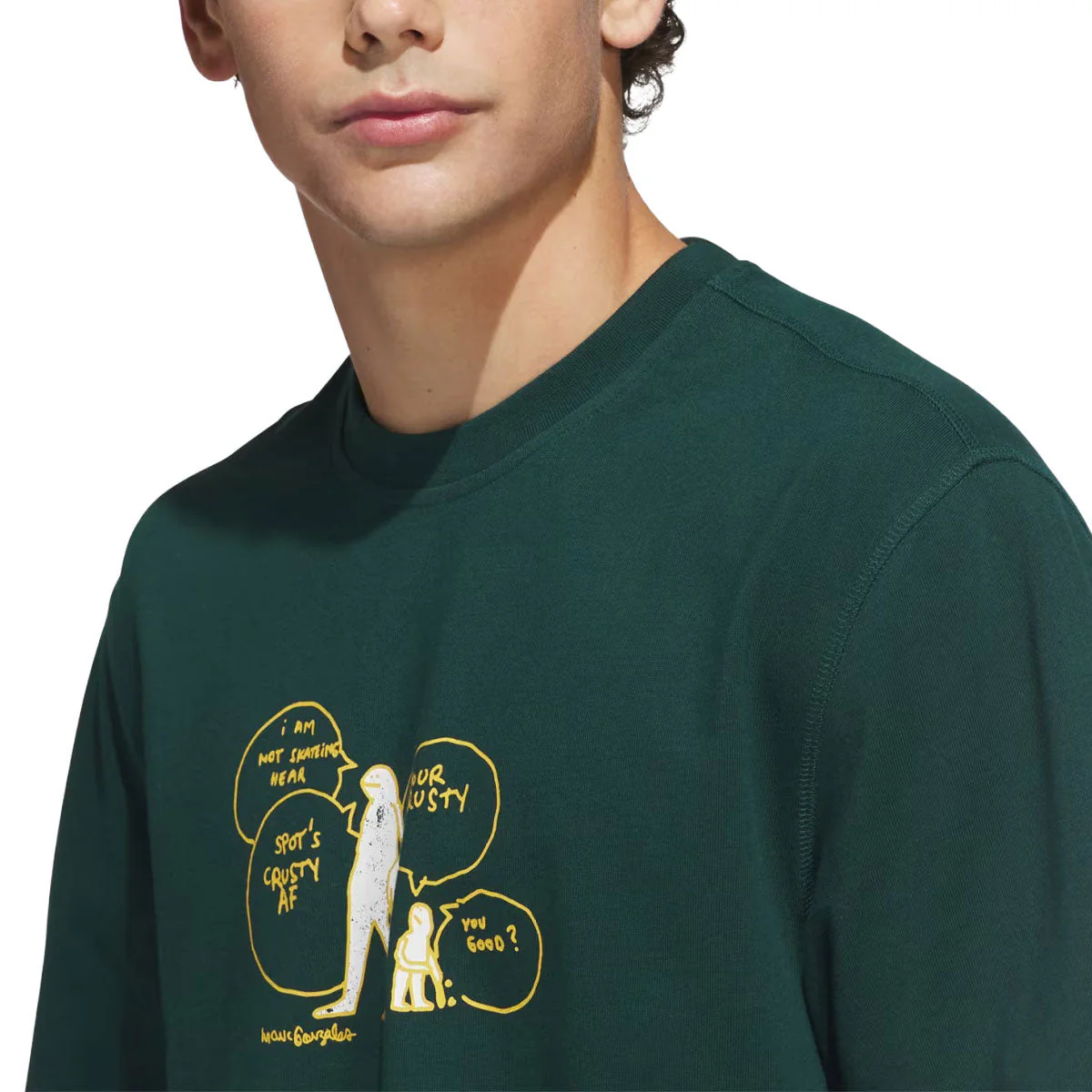 Adidas Gonz Crusty T-Shirt - Aurora Ivy/Black - Image 2