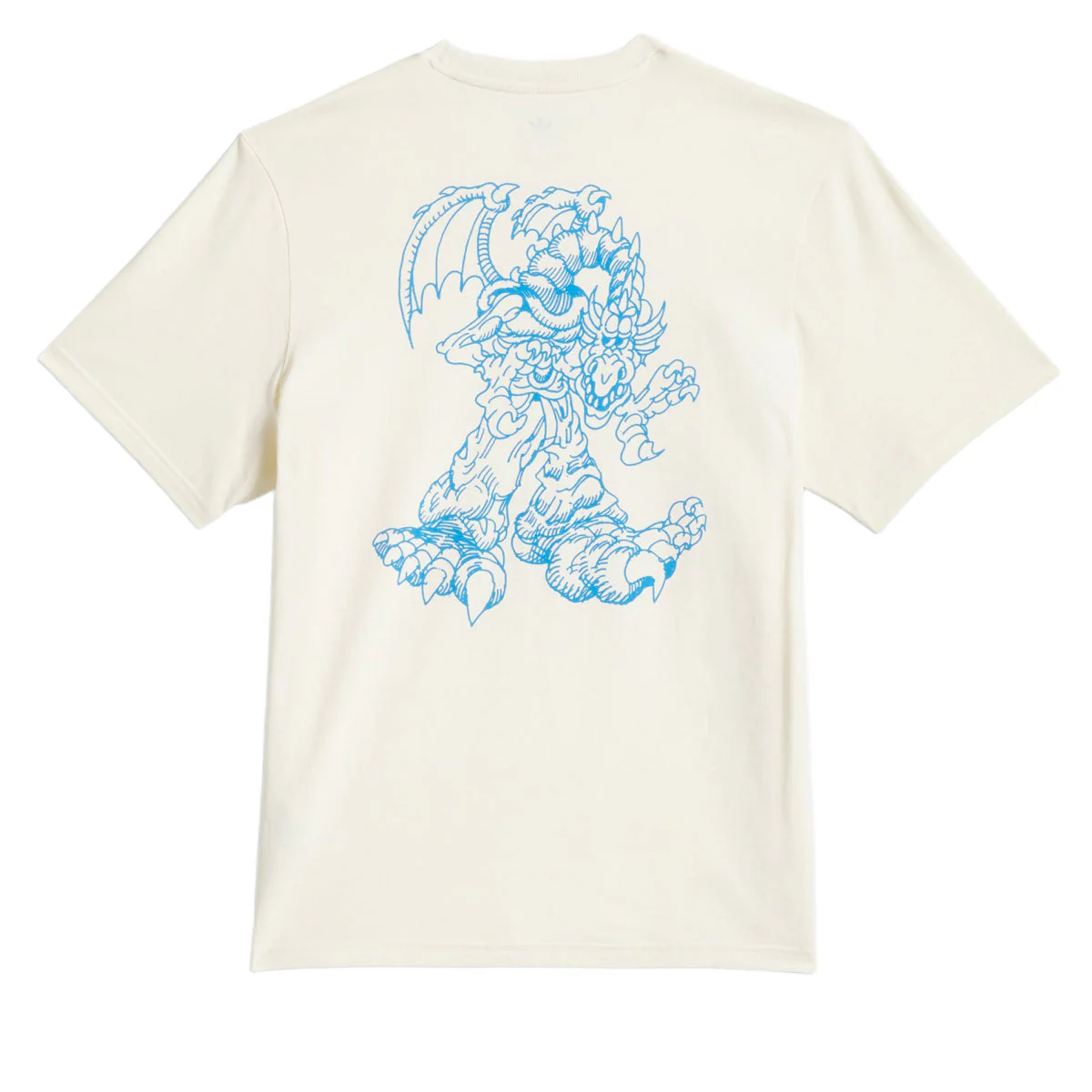 Adidas Kogan Dragon T-Shirt - Cream White/Lucid Ray Blue - Image 2