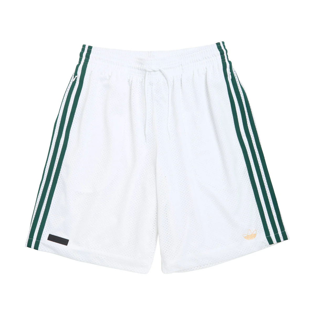 Adidas Tyshawn B Shorts - White/Matte Gold/Collegiate Green