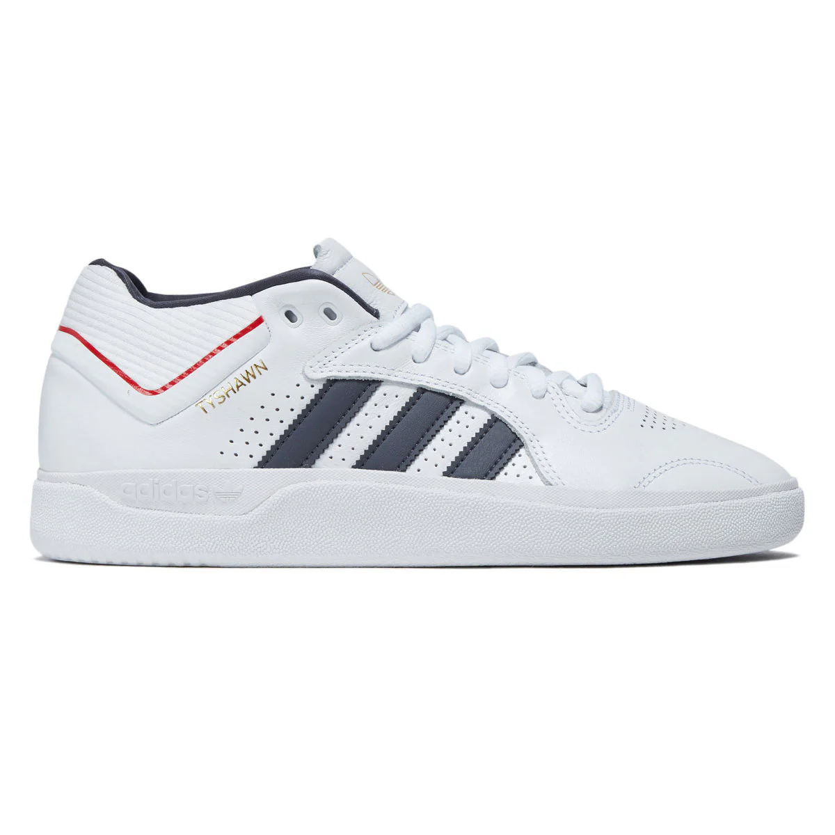 Adidas Tyshawn Shoes - Ftwr White/Aurora Onix/Collegiate Red