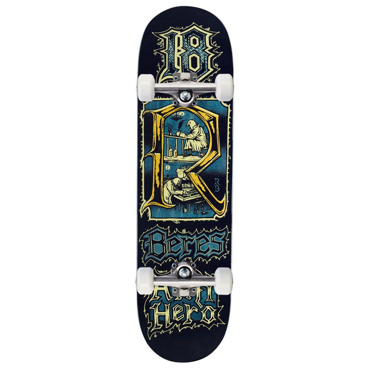 Anti-Hero Beres Medieval Skateboard Complete - Navy - 8.50"