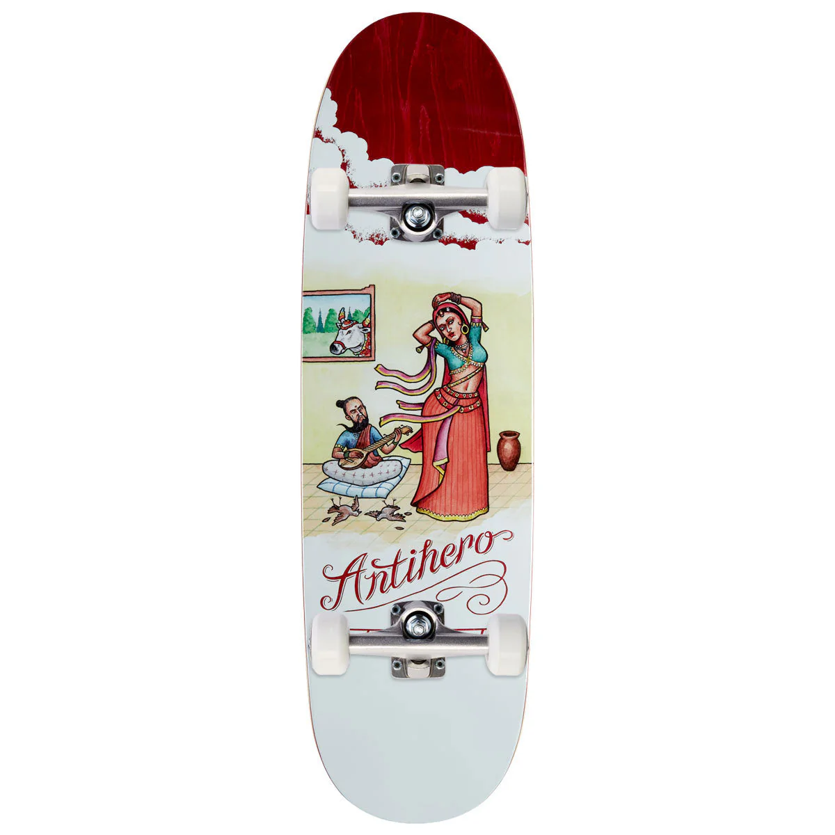 Anti-Hero Cardiel Flaturlent Beauties Skateboard Complete - White - 9.18"