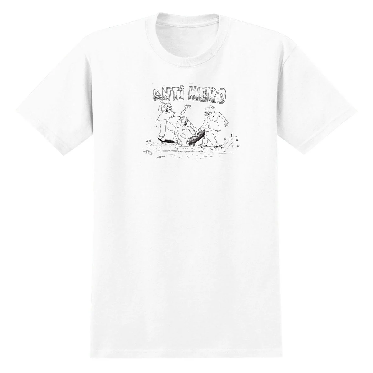 Anti-Hero Curb Pit T-Shirt - White/Black