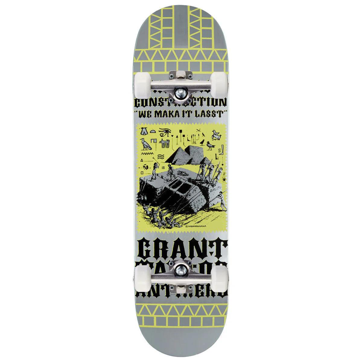 Anti-Hero Grant Makalassi Construction Re-color DBX Skateboard Complete - Silver - 8.50"