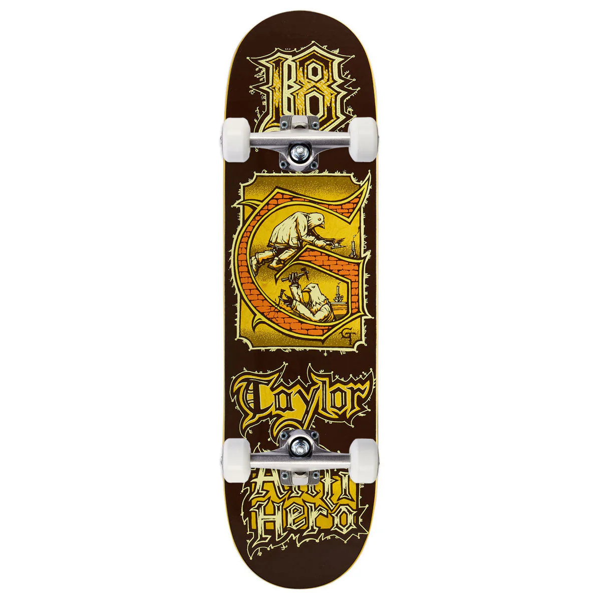 Anti-Hero Grant Medieval Skateboard Complete - Brown - 8.38"