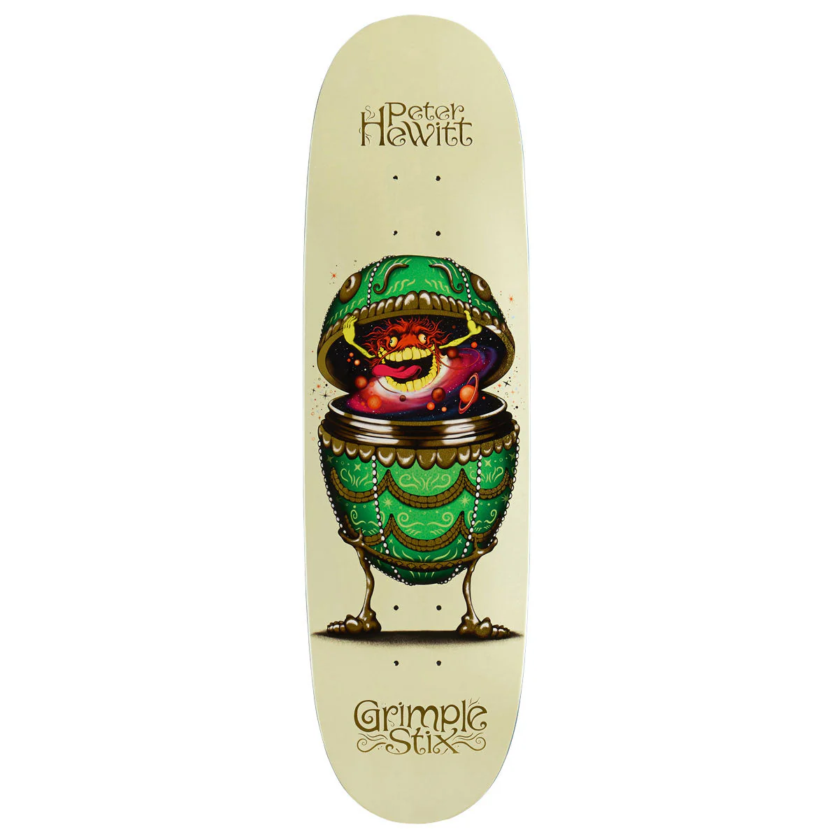 Anti-Hero Hewitt Grimple Stix Fabrage Egg Skateboard Deck - Cream - 8.75"