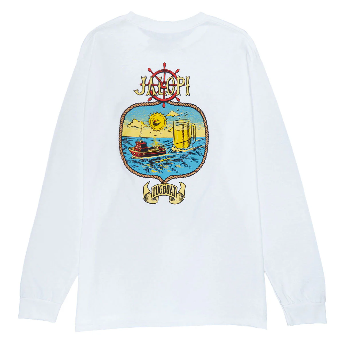 Anti-Hero Jalopi Tugboat Long Sleeve T-Shirt - White/Multi Color