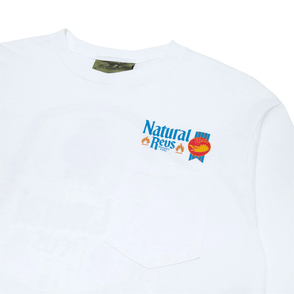 Anti-Hero Natty Revs Long Sleeve Pocket T-Shirt - White/Multi Color - Image 3