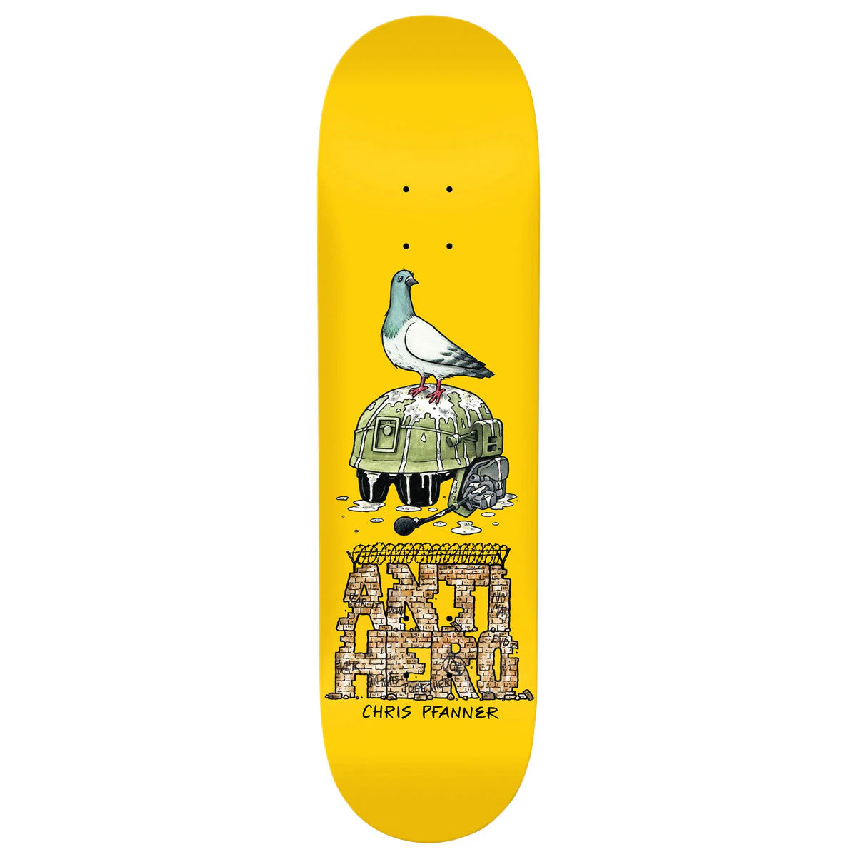 Anti-Hero Pfanner Liberdad Skateboard Deck - Yellow - 8.25"
