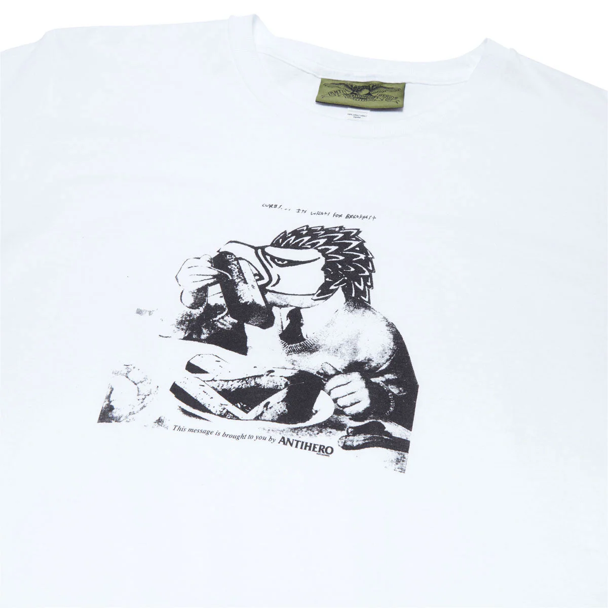 Anti-Hero Tasty Curbs T-Shirt - White/Black Tonal - Image 2