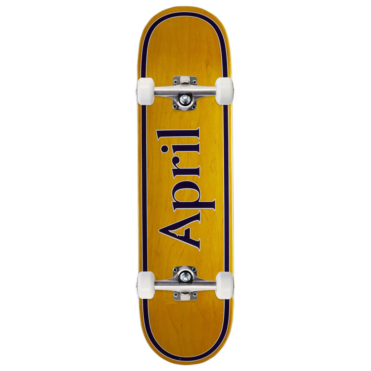 April OG Logo Skateboard Complete - Yellow/Purple - 8.125"