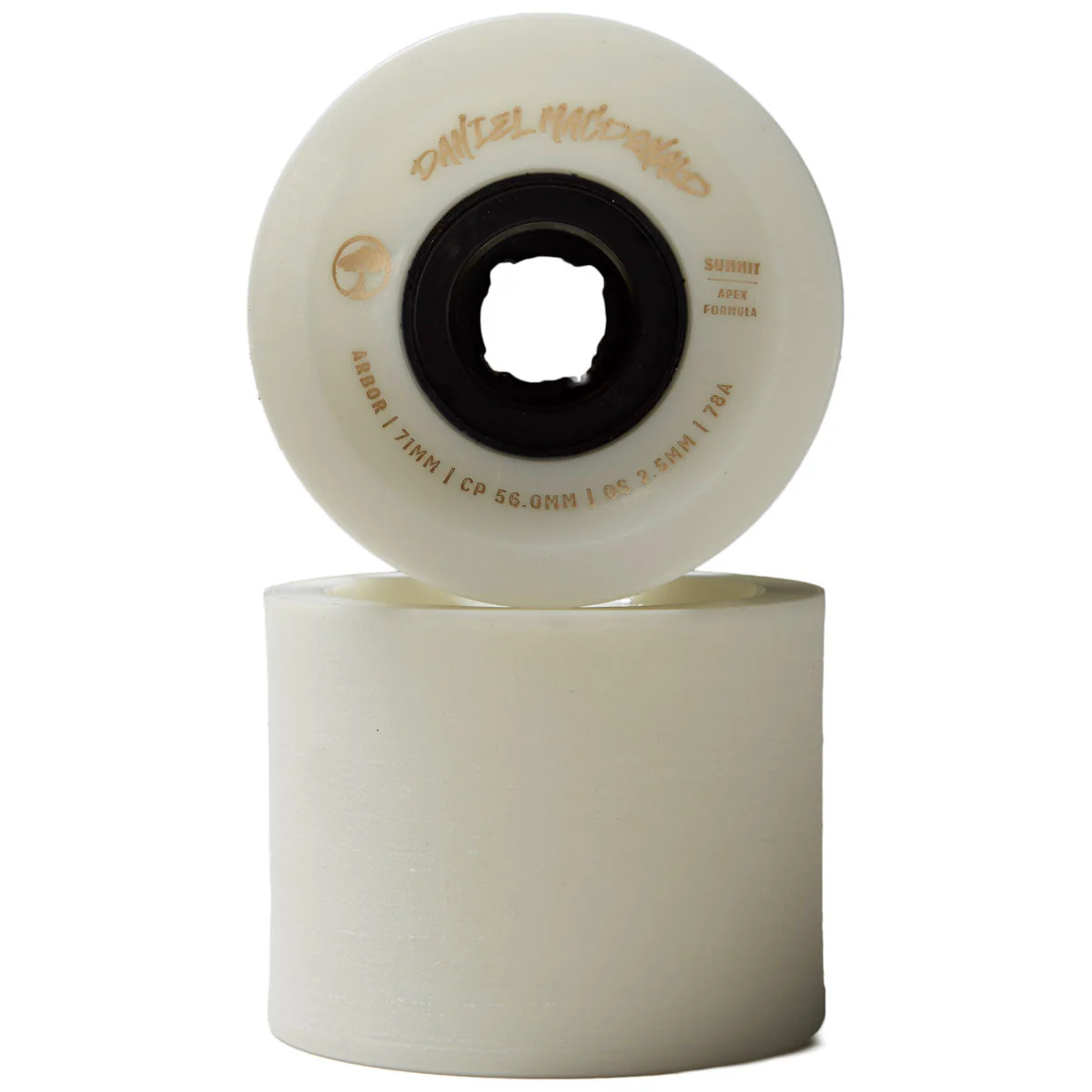 Arbor Summit Daniel MacDonald 78a Longboard Wheels - White - 71mm - Image 2