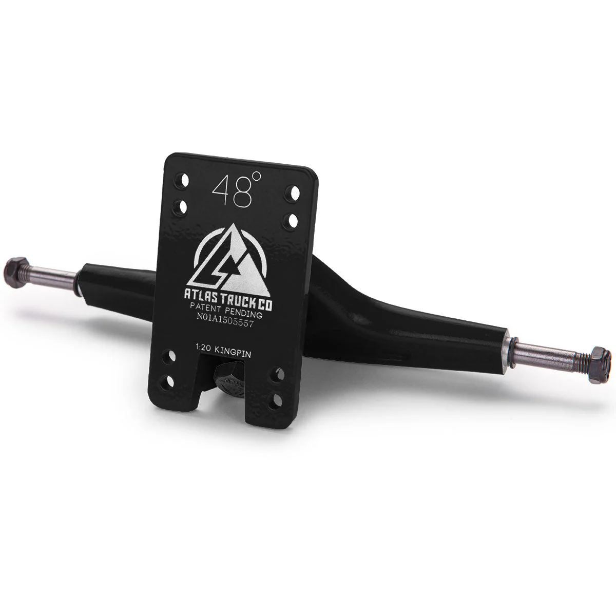 Atlas 180mm 8mm 48 Degree Ultralight Longboard Trucks - Black - Image 3