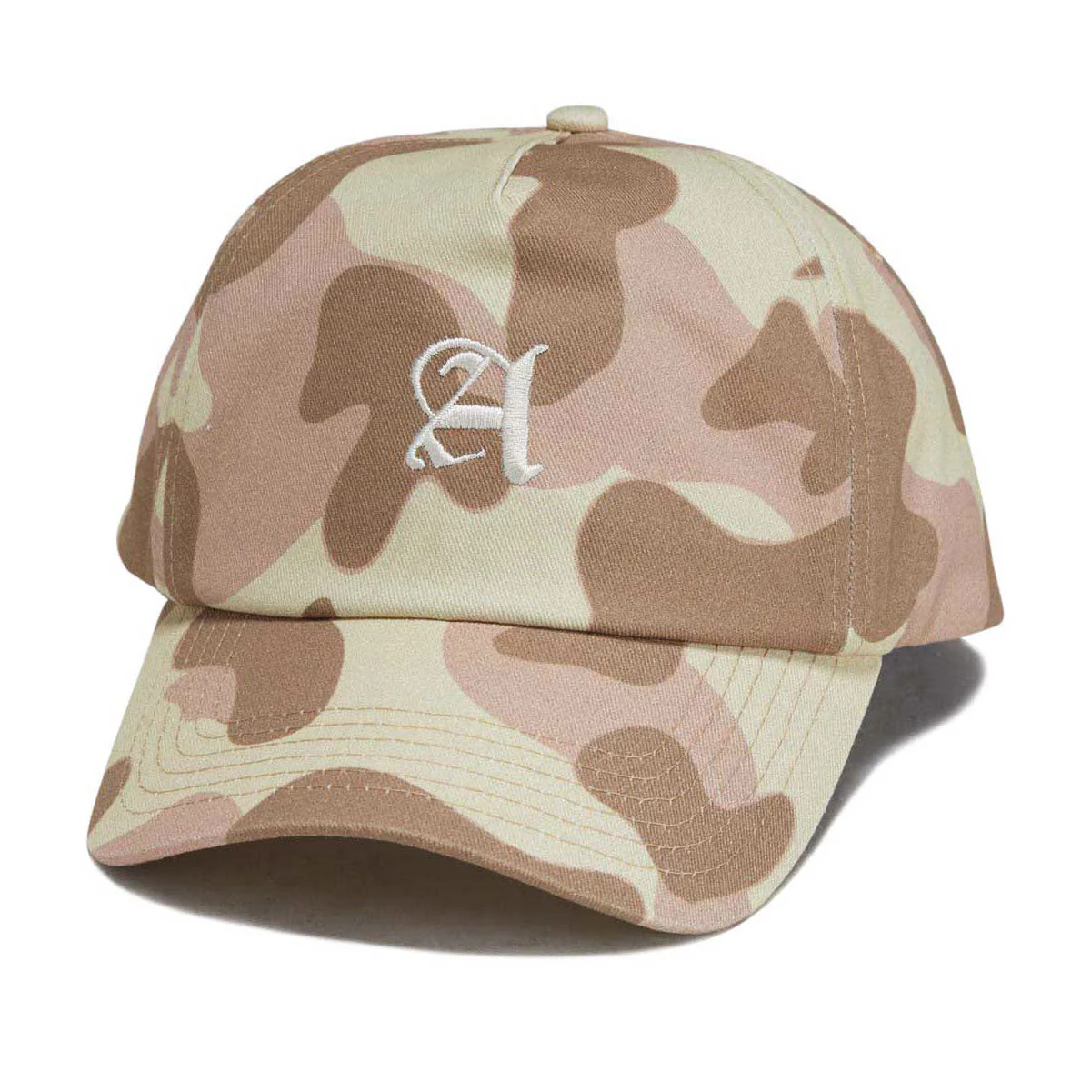 Autumn Camo 5 Panel Hat - Khaki