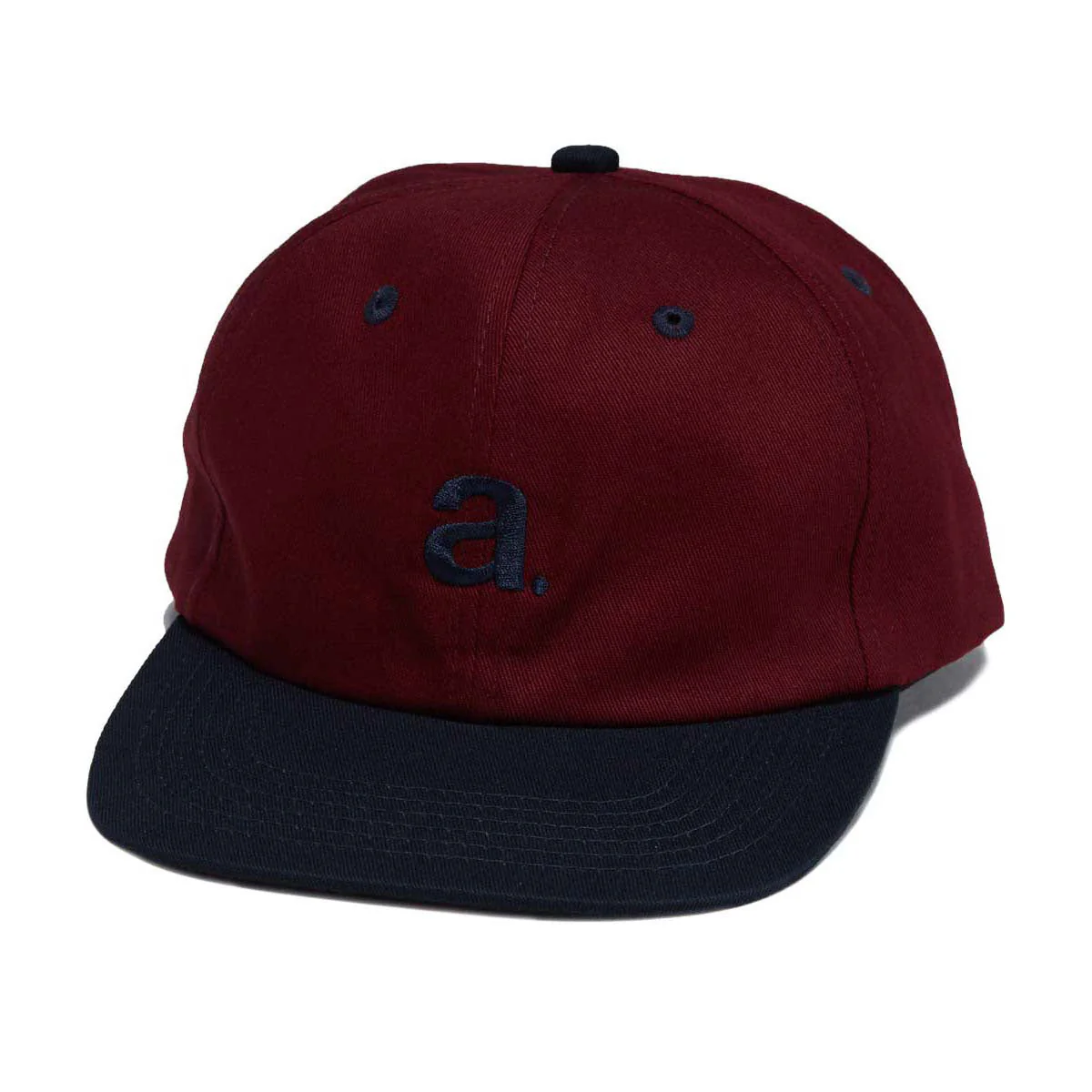 Autumn Twill 6 Panel Snapback Hat - Burgundy