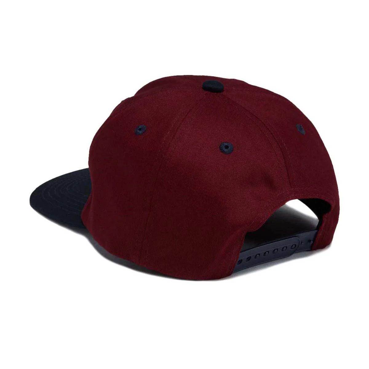 Autumn Twill 6 Panel Snapback Hat - Burgundy - Image 2