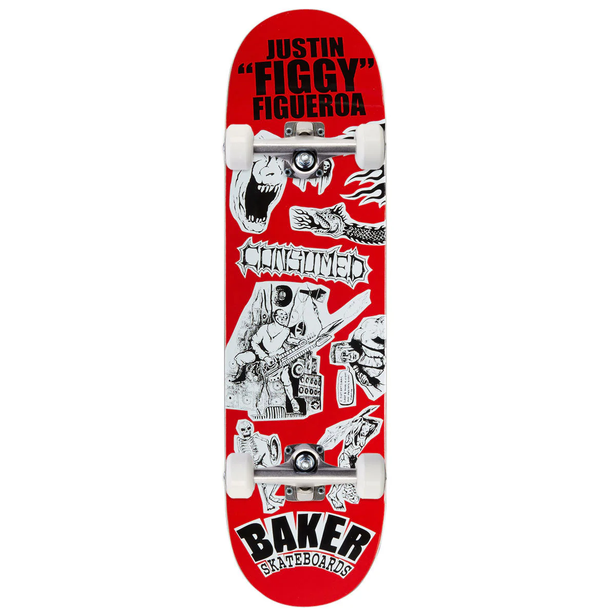 Baker Figgy Divine Evil Skateboard Complete - 8.38"