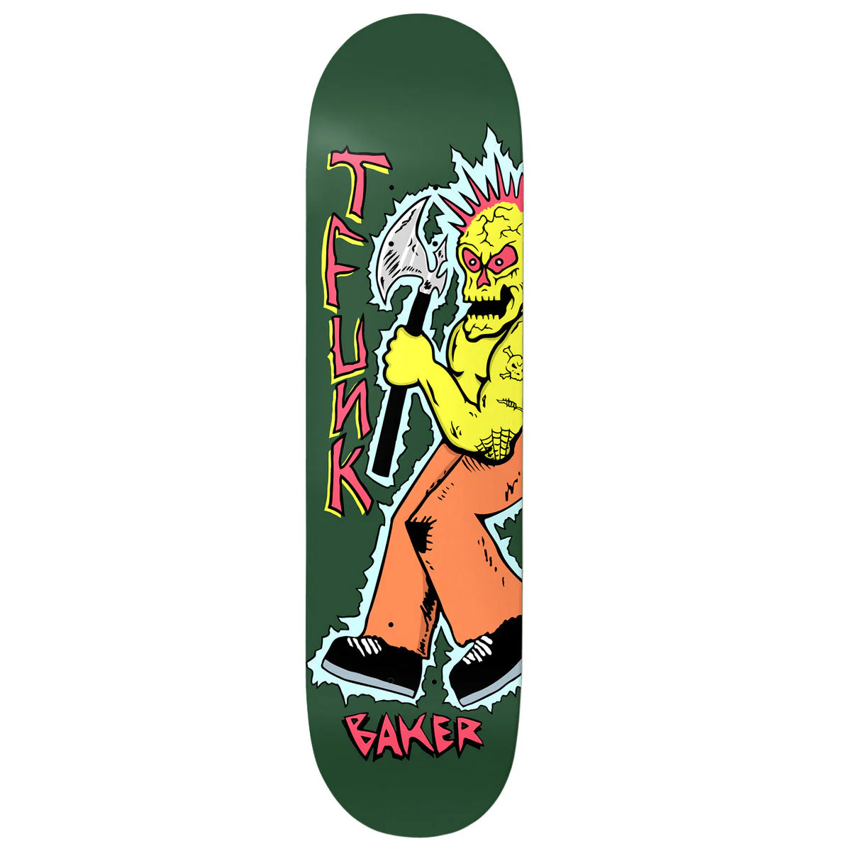 Baker Tristan T-Funk Funkhouser Axe Man Skateboard Deck - 8.388"