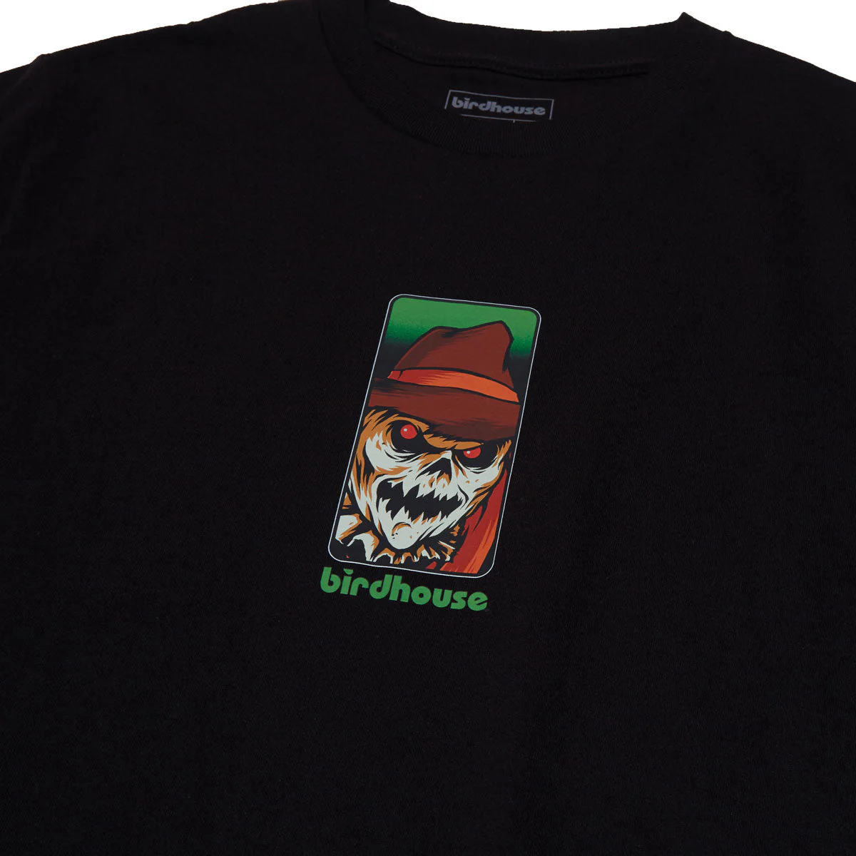 Birdhouse Scarecrow T-Shirt - Black - Image 2