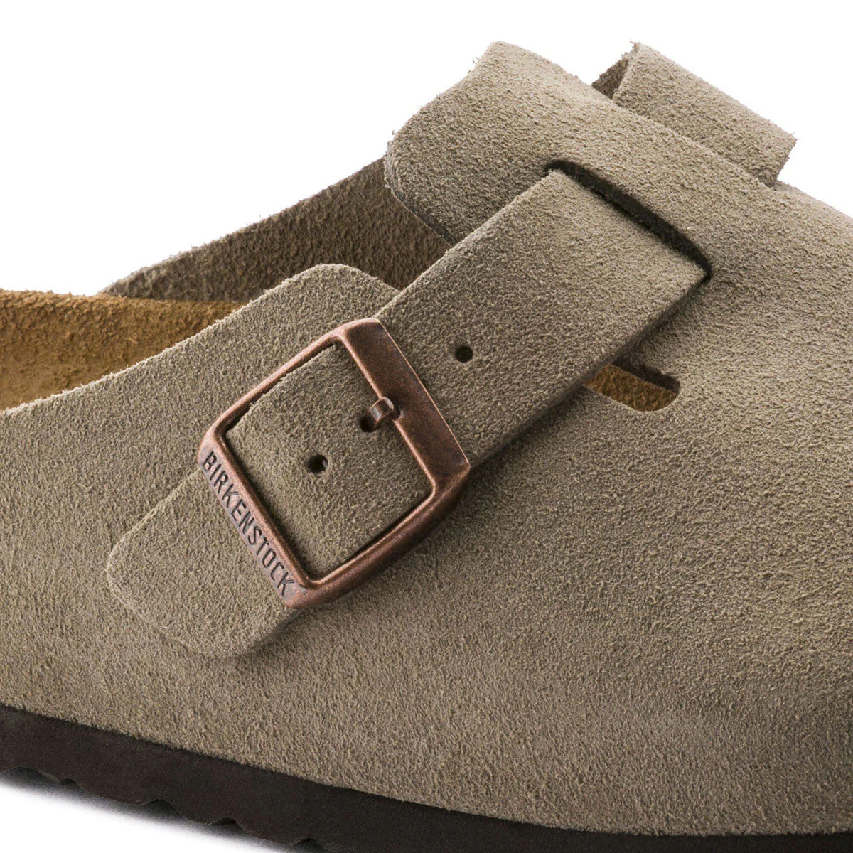 Birkenstock Boston Soft Footbed Sandals - Taupe Suede - Image 5