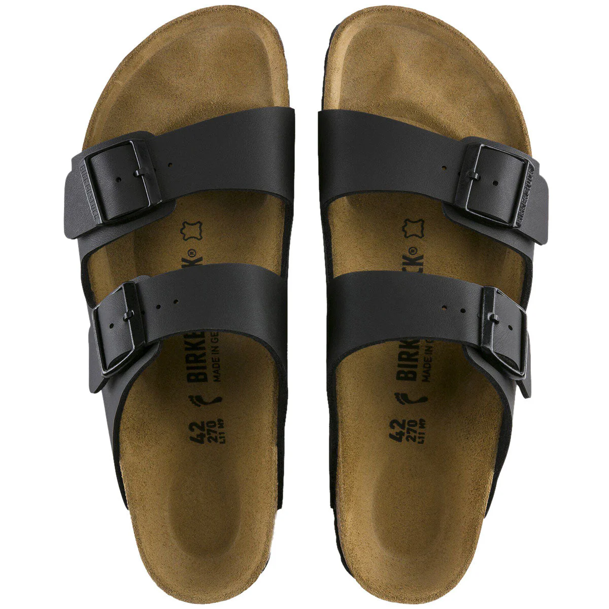 Birkenstock Womens Arizona Sandals - Black Birko-Flor - Image 3
