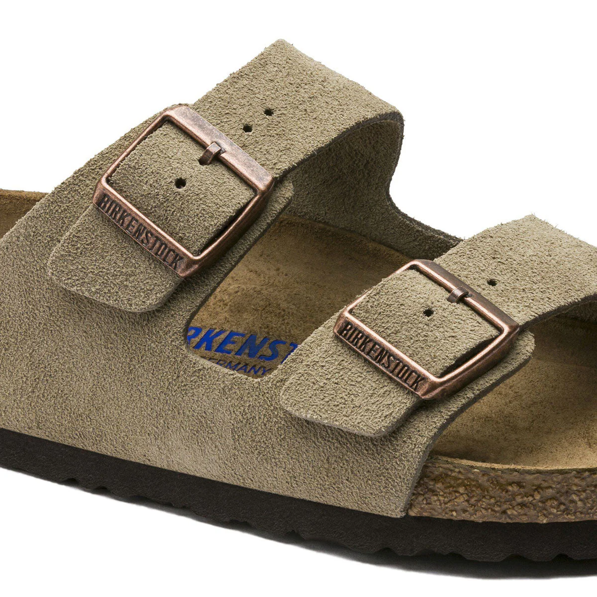 Birkenstock Womens Arizona Soft Footbed Sandals - Taupe Suede - Image 5