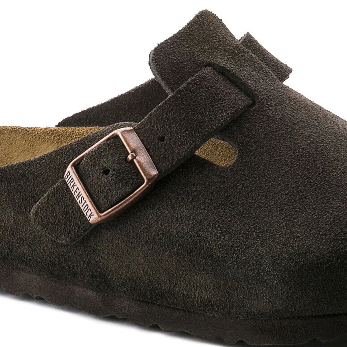 Birkenstock Womens Boston Soft Footbed Sandals - Mocha Suede - Image 5