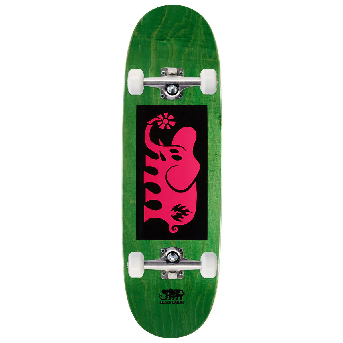 Black Label Elephant Block Tugboat Shape Skateboard Complete - Pink - 9.50"