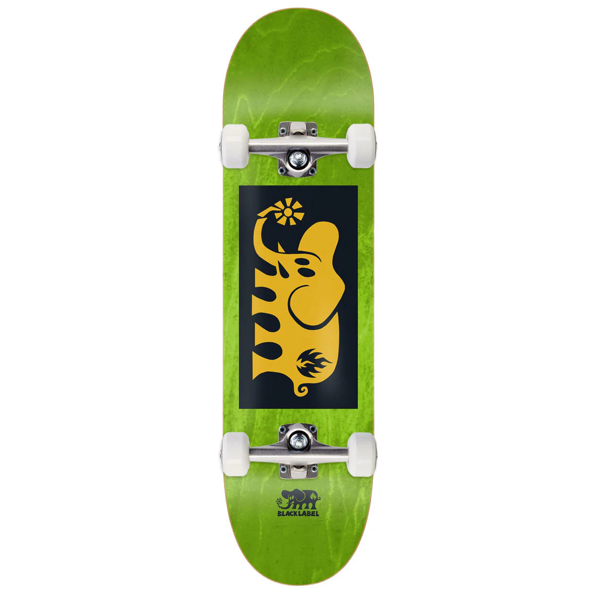 Black Label Elephant Block Skateboard Complete - Yellow - 9.00"