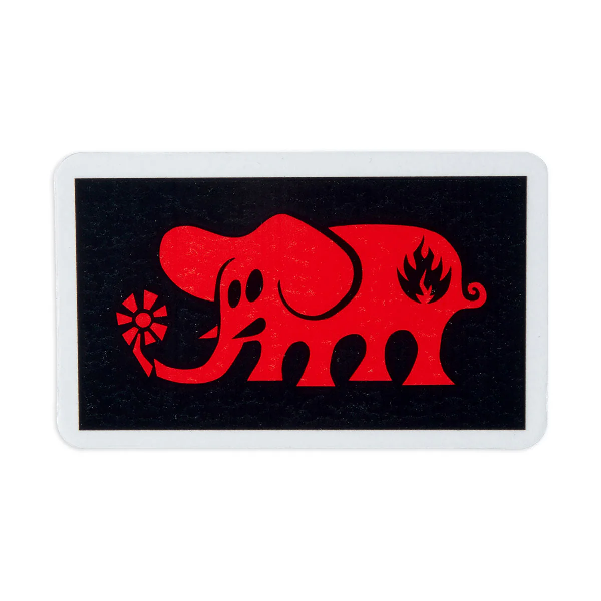 Black Label Elephant Block Sticker - Assorted