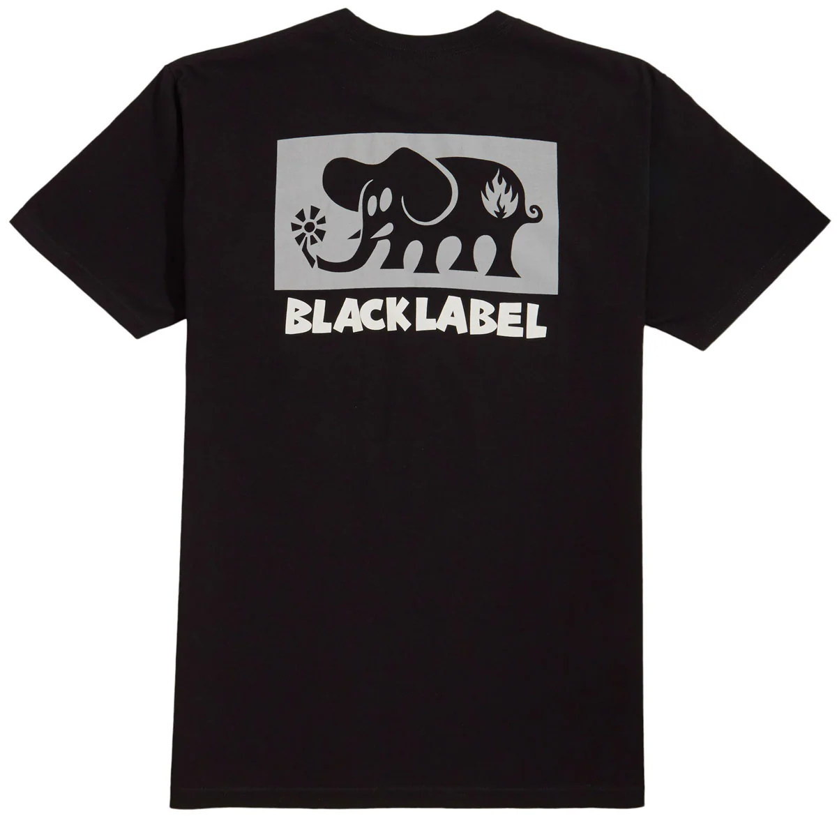 Black Label Elephant Block T-Shirt - Black - Image 2