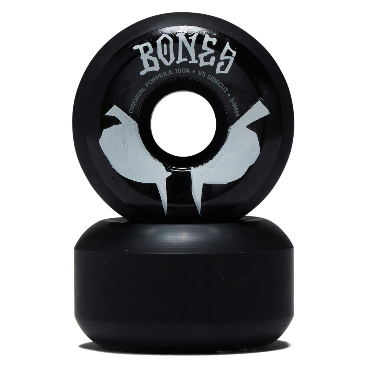 Bones 100s Sidecuts 100a V5 Sidecut Skateboard Wheels - Black 2026 - 54mm - Image 2