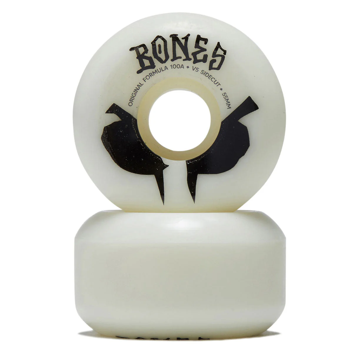 Bones 100s Sidecuts 100a V5 Sidecut Skateboard Wheels - White 2026 - 55mm - Image 2