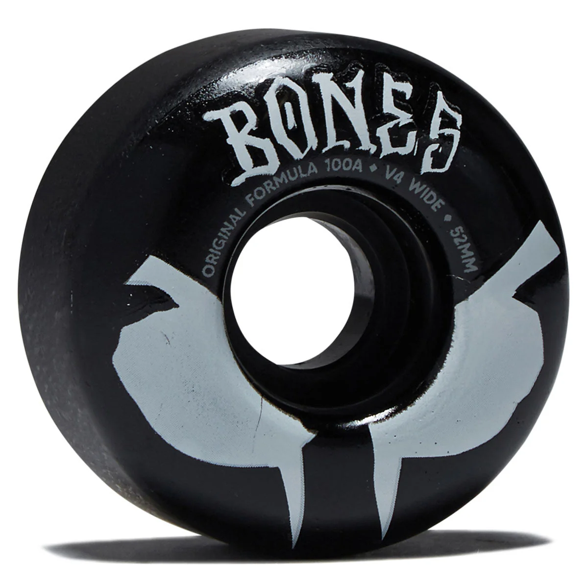 Bones 100s Wides 100a V4 Wide Skateboard Wheels - Black 2026 - 52mm