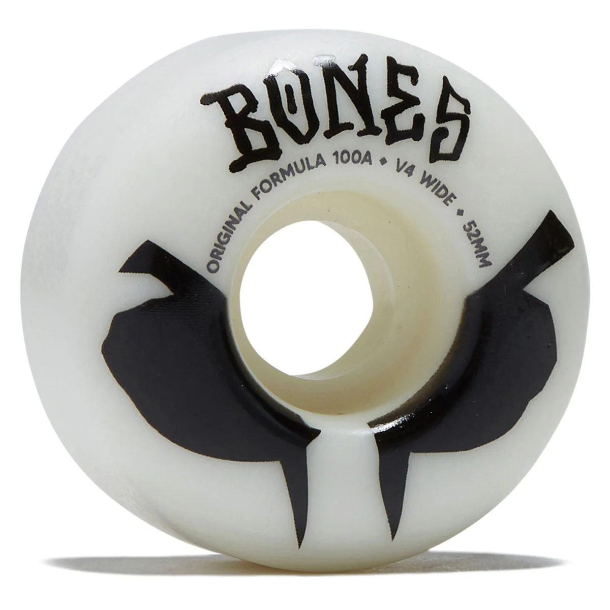 Bones 100s Wides 100a V4 Wide Skateboard Wheels - White 2026 - 52mm