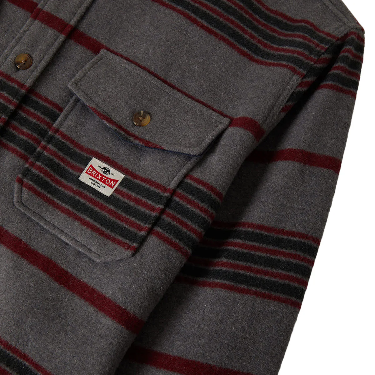 Brixton Altered Threads Long Sleeve Over Shirt - Multi Blanket Stripe - Image 4