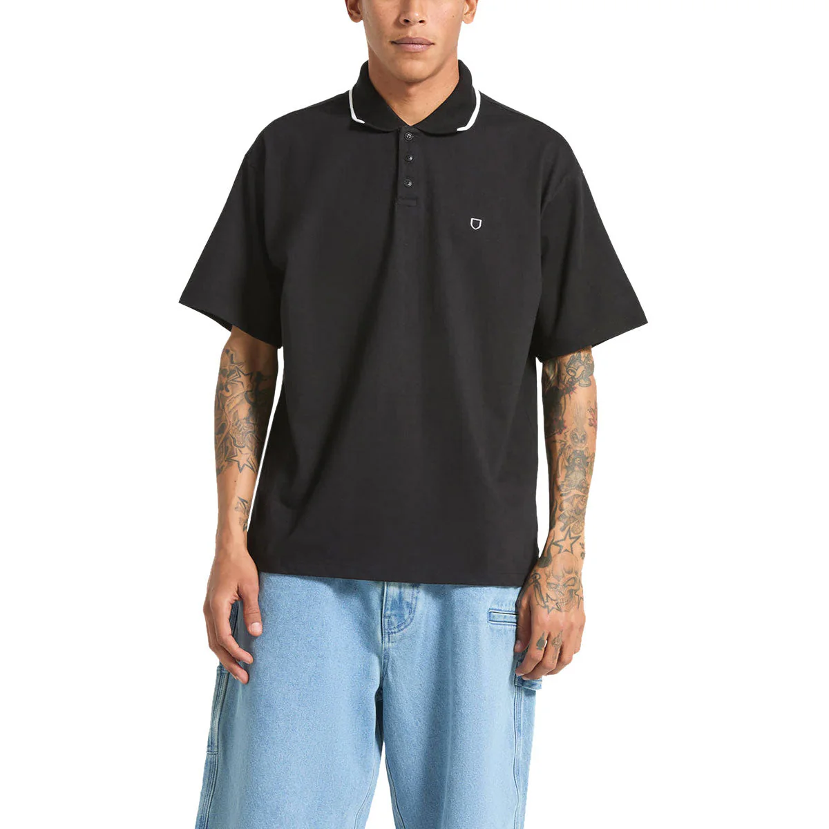 Brixton Anton Polo Shirt - Black