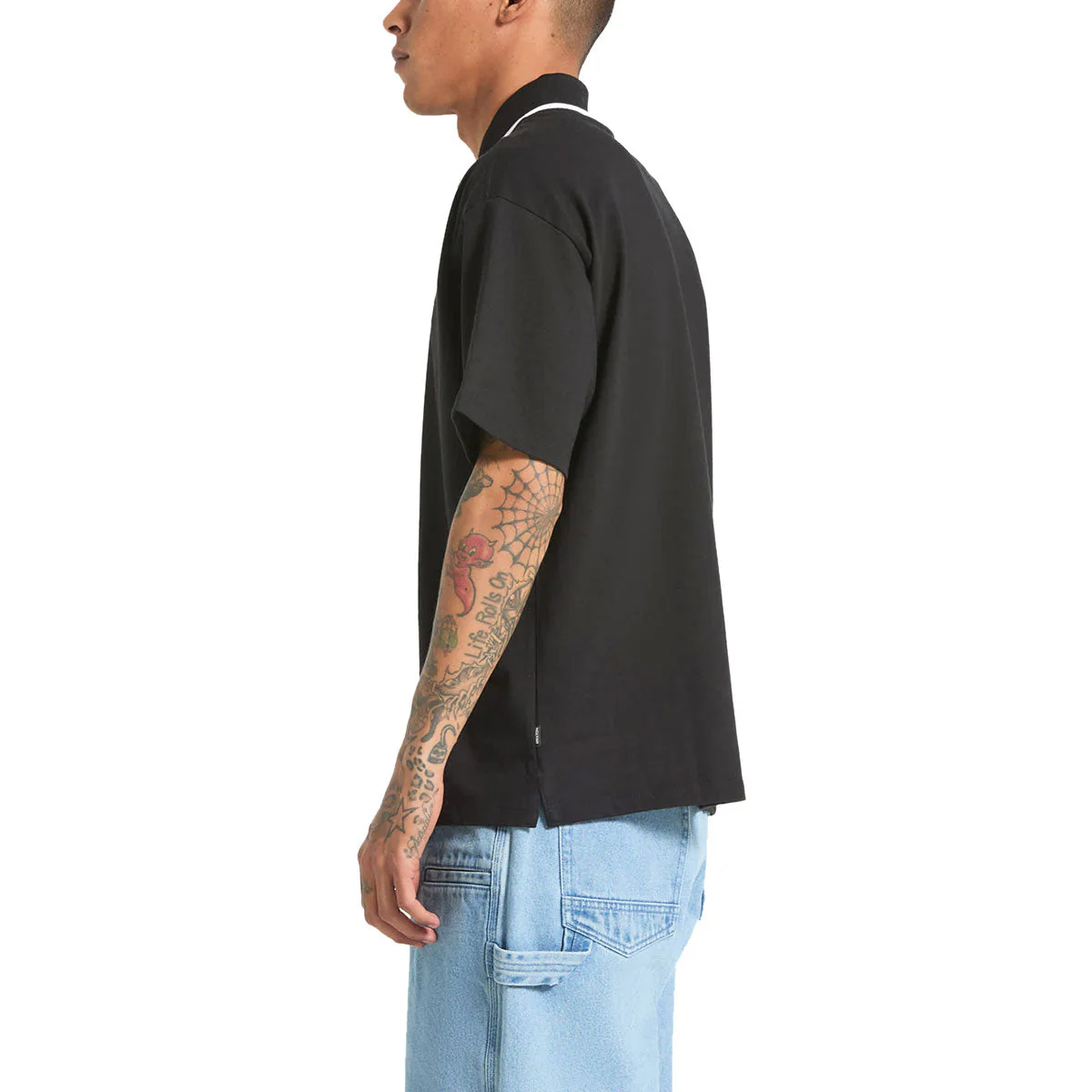 Brixton Anton Polo Shirt - Black - Image 5