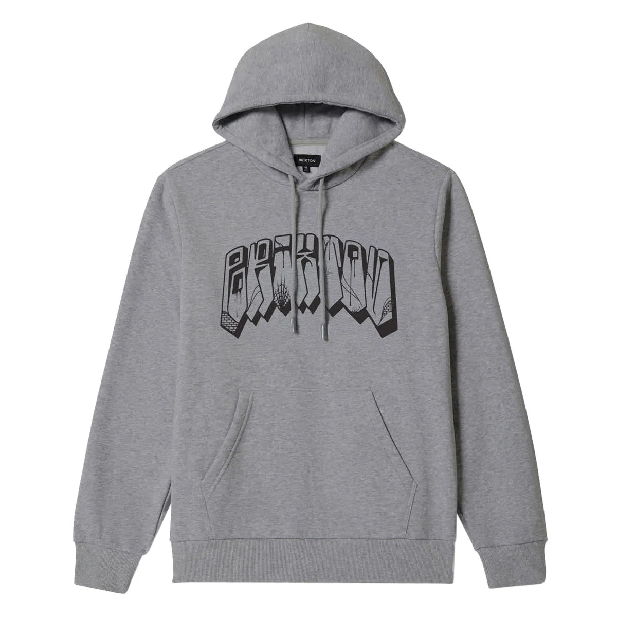 Brixton Banded Relaxed Hoodie - Gunmetal Heather