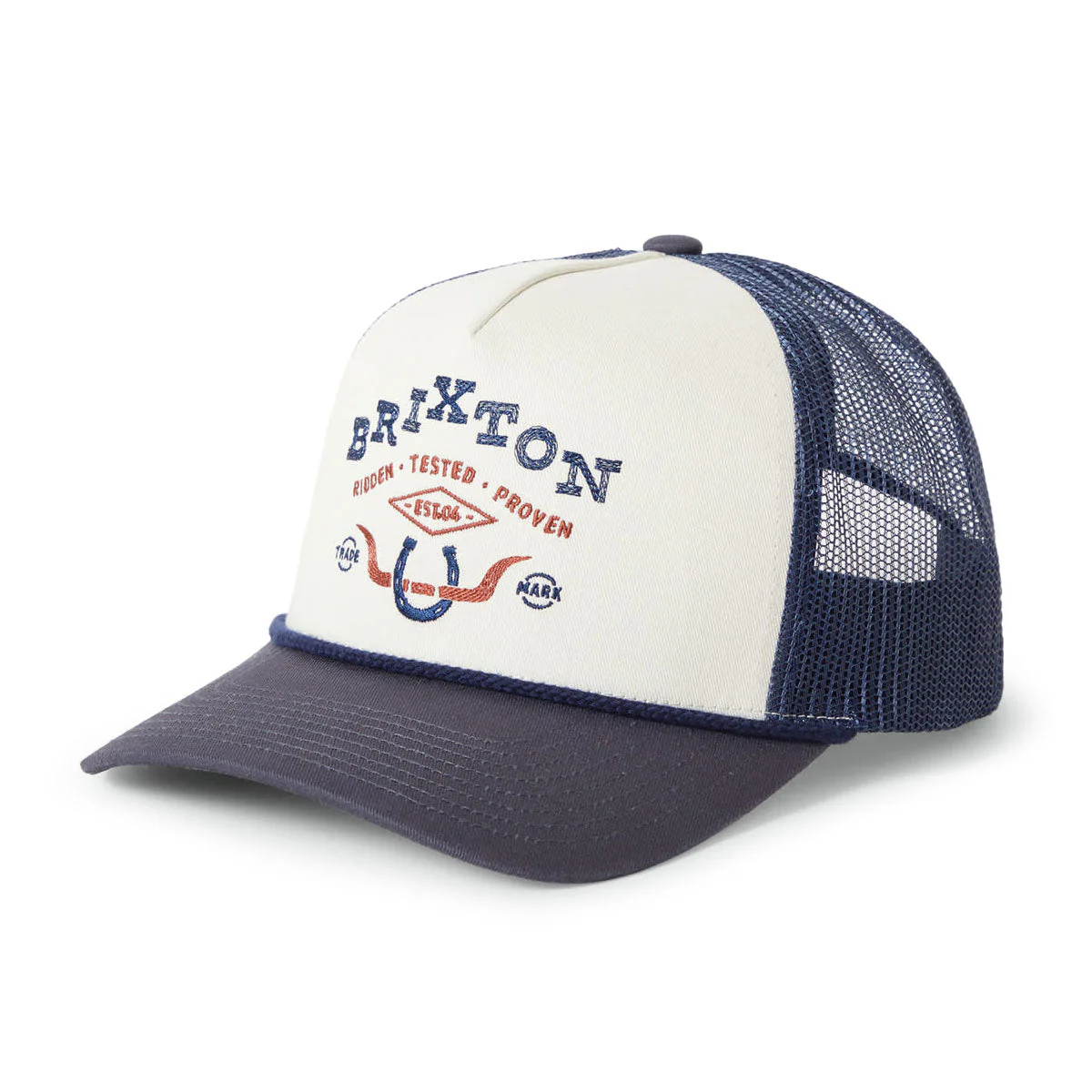 Brixton Beekman C Np Mp Trucker Hat - Off White/Navy