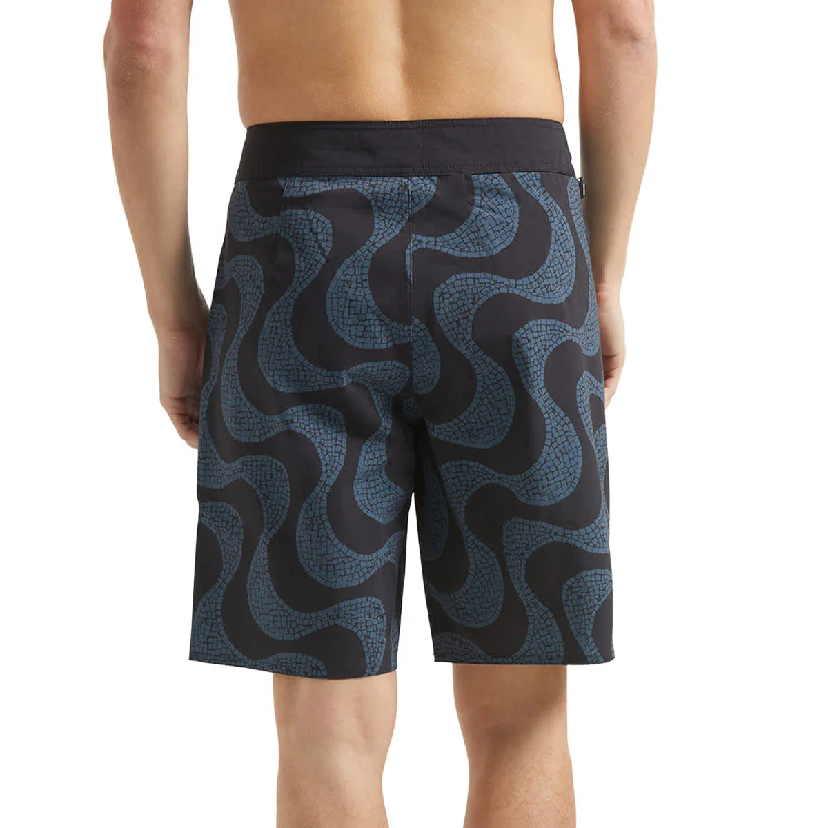 Brixton Blitz 19 Boardshorts - Black/Future Grey Warped Tile - Image 5