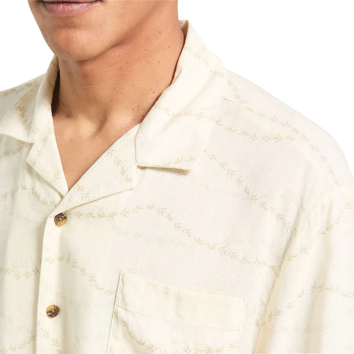 Brixton Bunker Slub Shirt - Whitecap/Black Swallows - Image 3