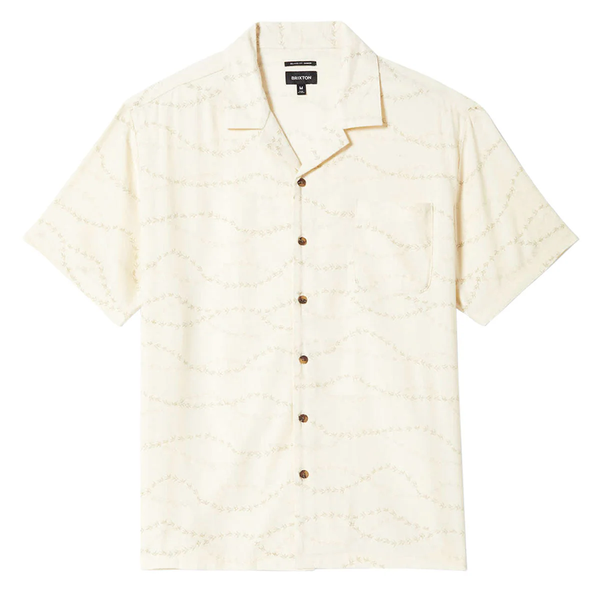 Brixton Bunker Slub Shirt - Whitecap/Black Swallows - Image 4