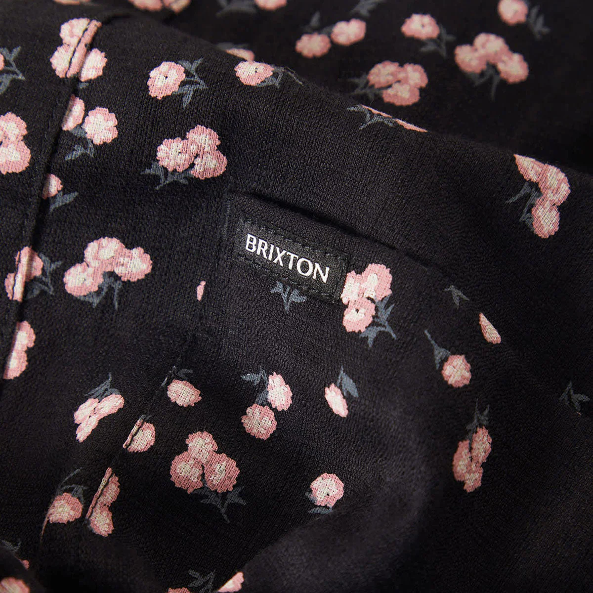 Brixton Charter Slub Shirt - Black/Pink - Image 5
