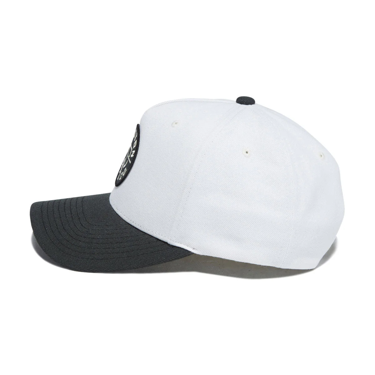 Brixton Crest C Mp Snapback Hat - Black/Off White - Image 4