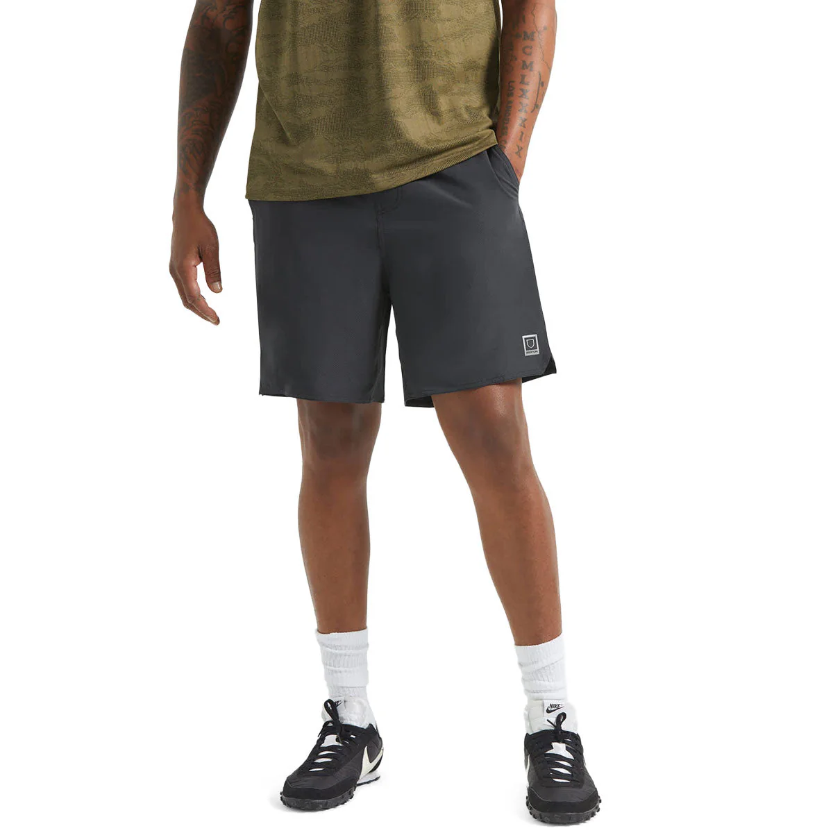 Brixton Journey Active Shorts - Black - Image 4